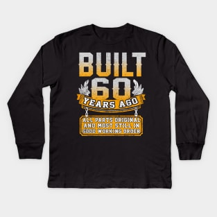 Funny 60th Birthday B-Day Gift Saying Age 60 Year Joke Kids Long Sleeve T-Shirt